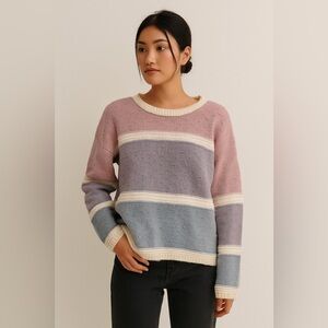 Best American Colorblock Knit Sweater